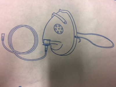 Maska tlenowa do podawania tlenu z drenem