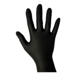Rękawice rękawiczki niesterylne nitrylowe bezpudrowe CZARNE A'100 szt. 