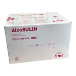 Strzykawka insulinowa trzyczęściowa 1 ml z igłą skala U-40 A'100 szt.
