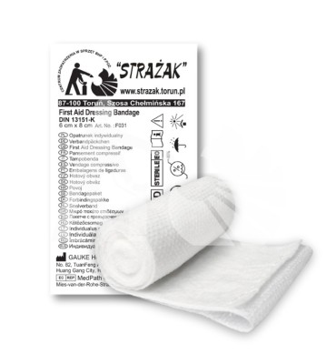 Opatrunek indywidualny K 8 cm x 6 cm  DIN 13151-K 